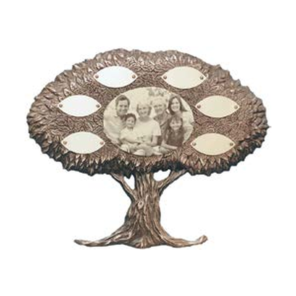 Matthews 15 x 12 inch bronze keepsake donor tree — optional portrait shown
