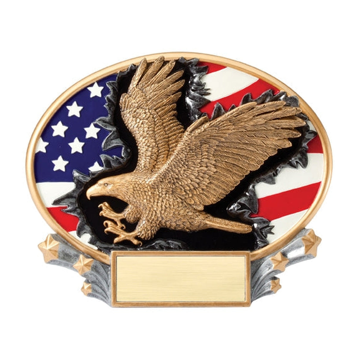 Eagle and Flag Oval Resin Award — main product photo