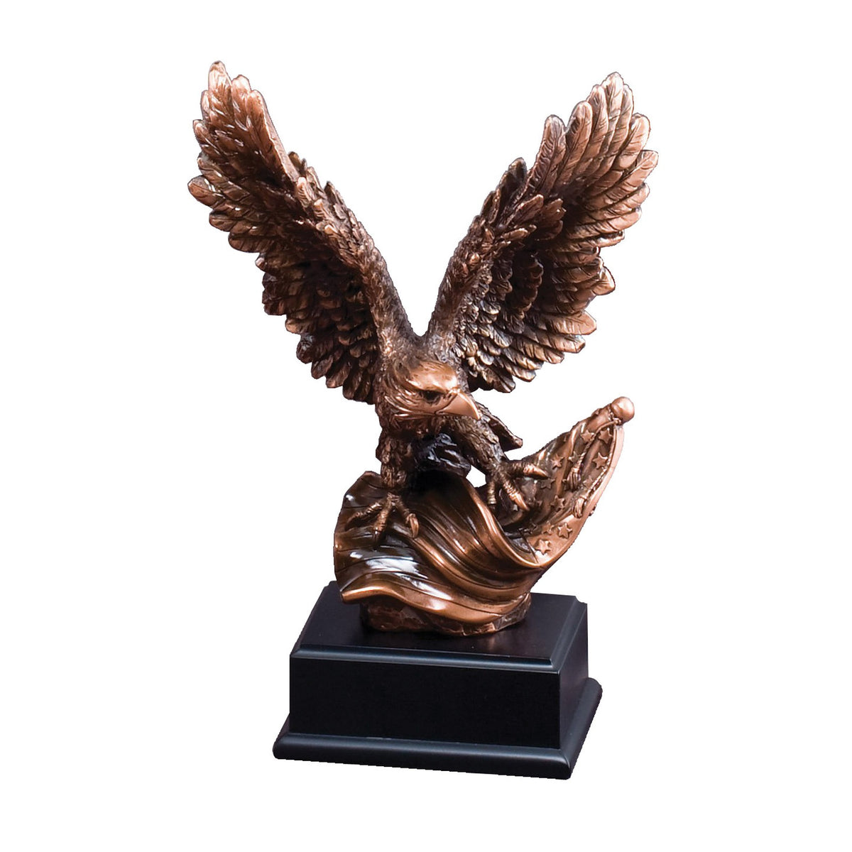 Bronze Finish Eagle with Flag Award — 10 inch RFB800