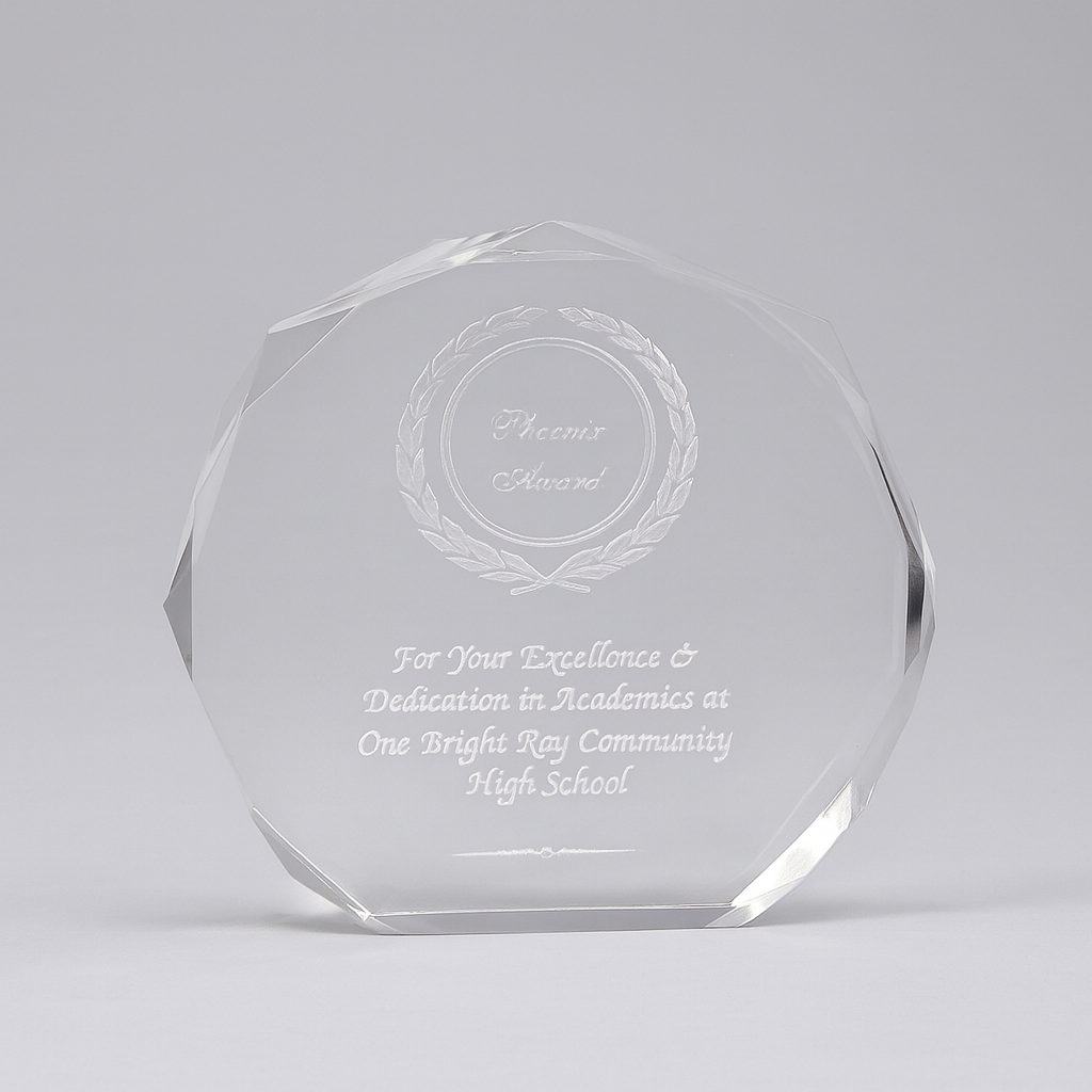 Multi-Faceted Clear Acrylic Paperweight