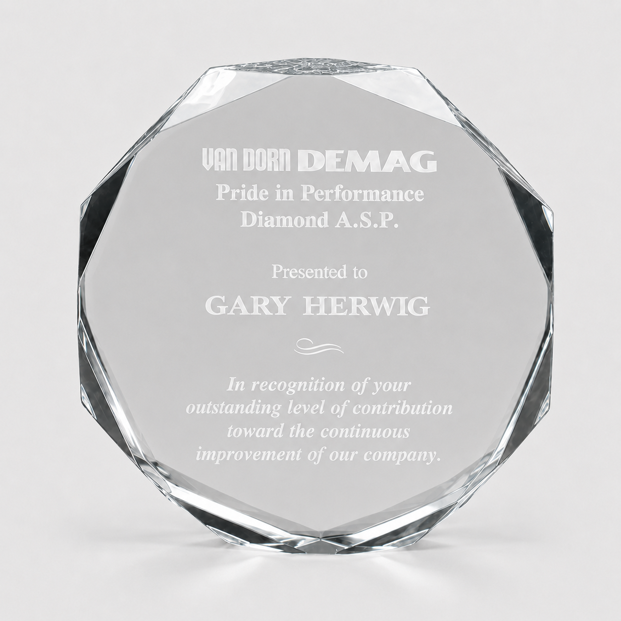 Multi-Faceted Clear Acrylic Paperweight