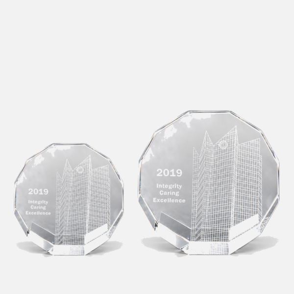 Multifaceted Crystal Paperweight
