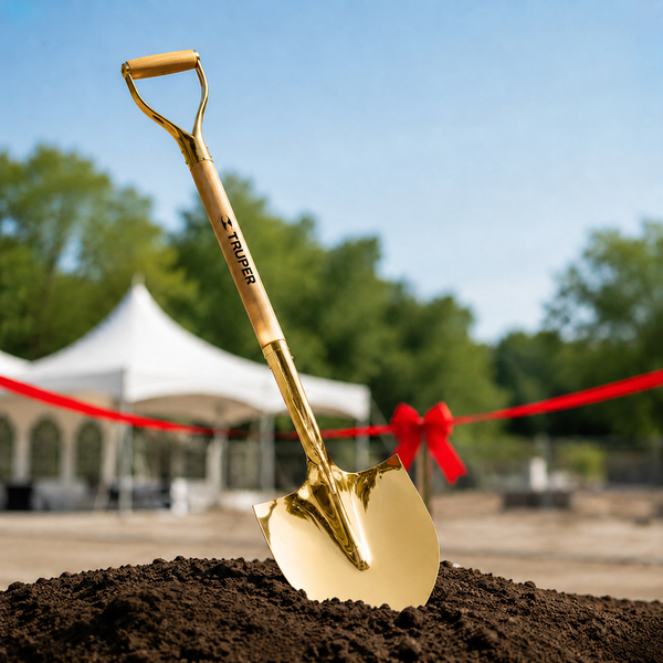 Ceremonial Shovel - gold finish - lifestyle
