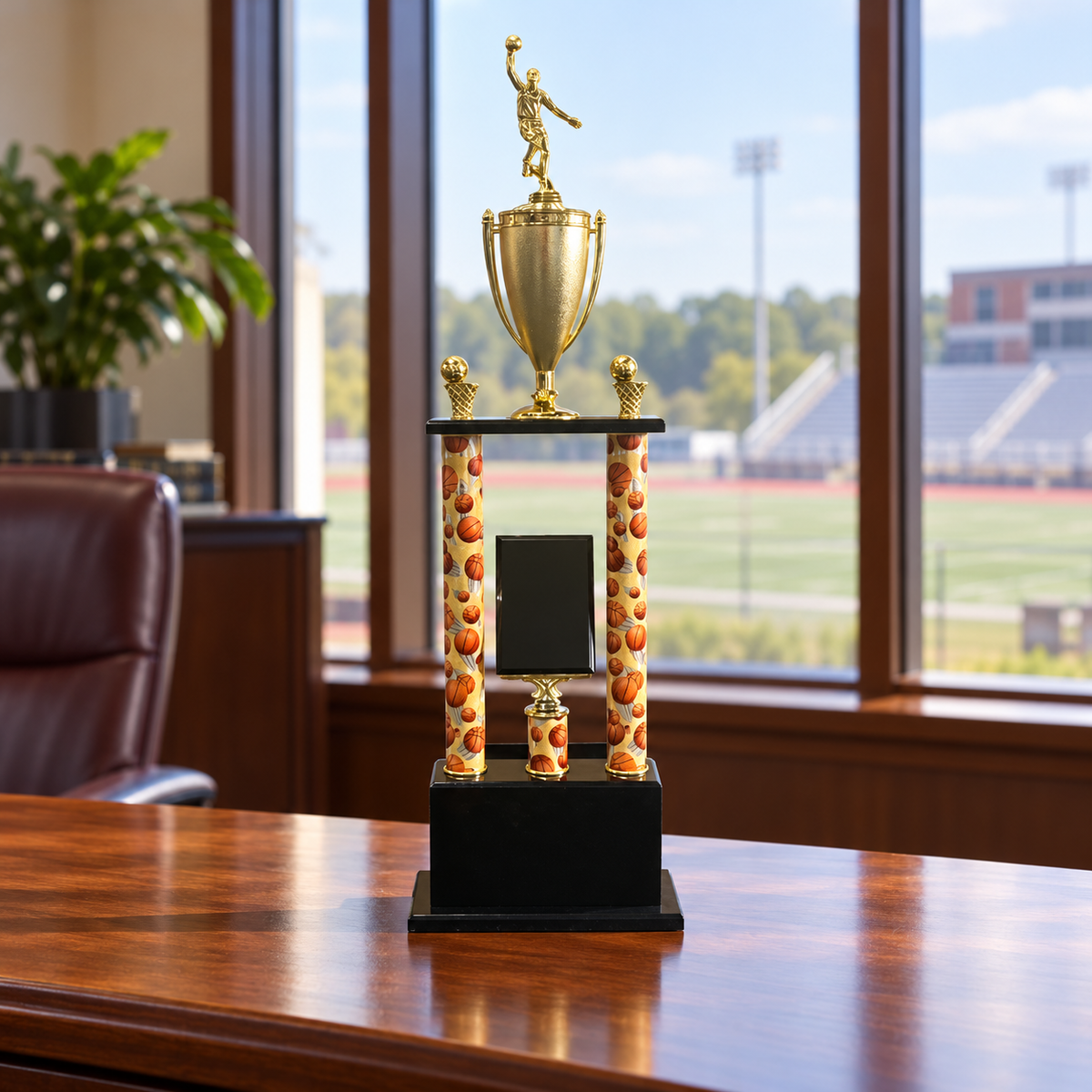 Two-Post Perpetual Trophy — lifestyle photo