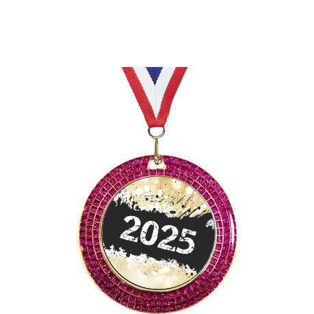 Pink Glitter Medal Series