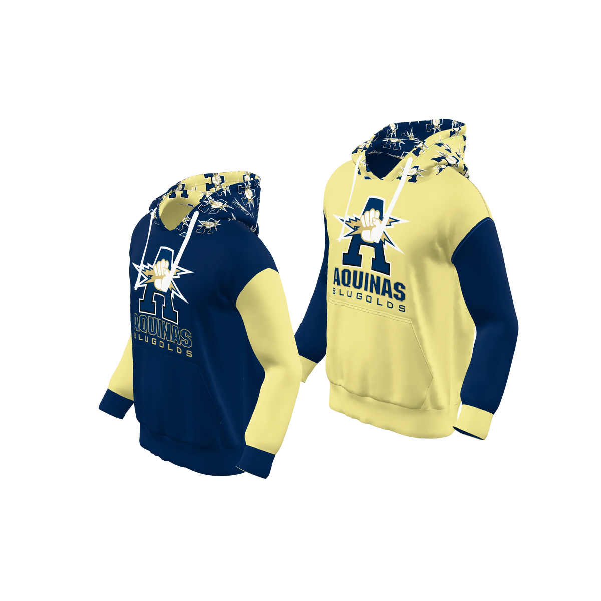 Custom Sublimated Men's Reversible Hoodie — alternate view 1