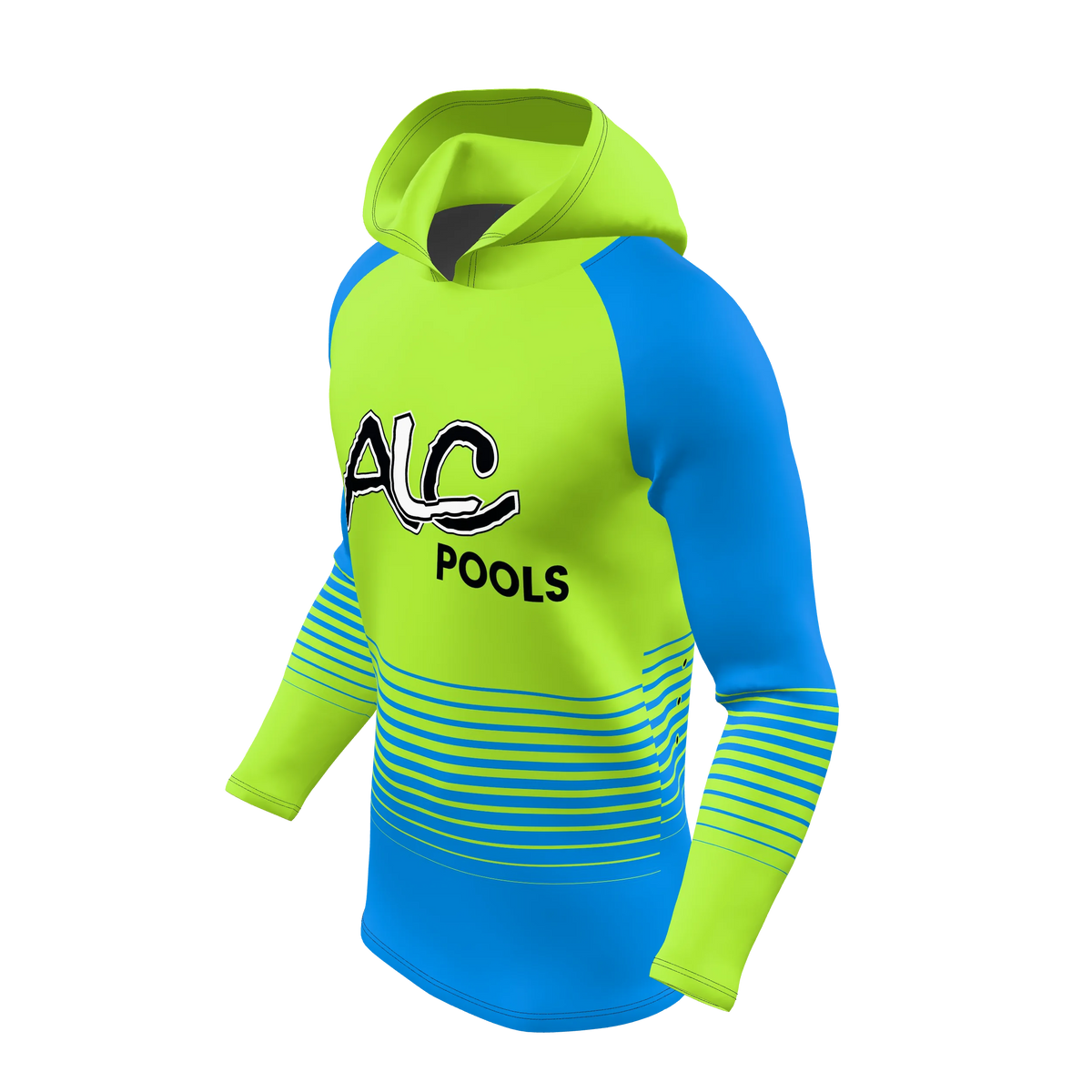 Custom Sublimated Men's Long Sleeve Hooded T-Shirt — alternate view 1