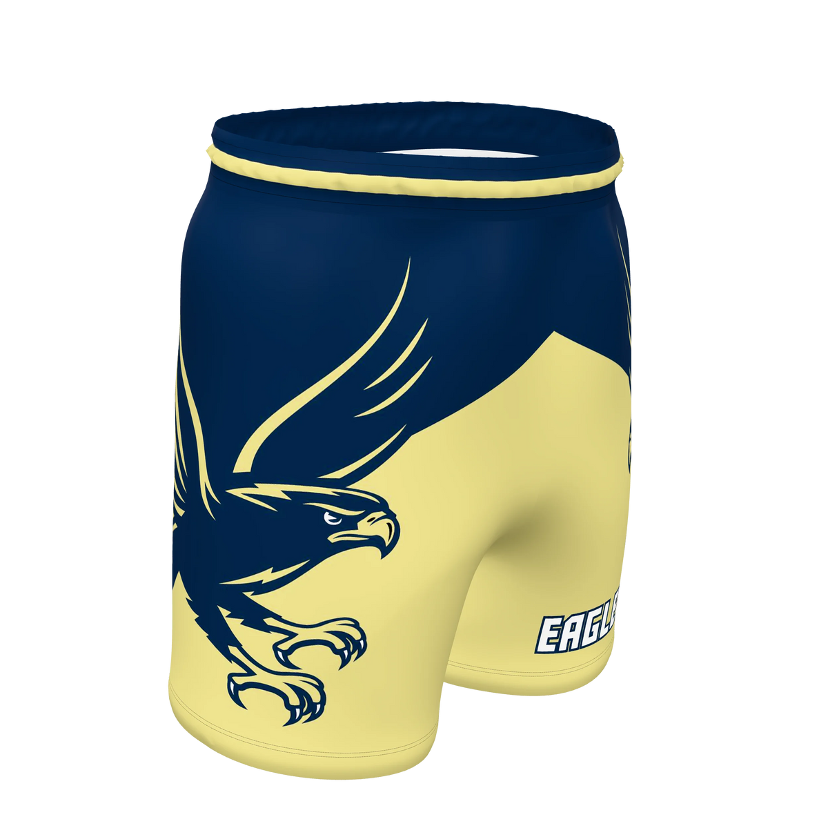 Custom Sublimated Men's Athletic Shorts — 5 inch inseam, supplier view 8