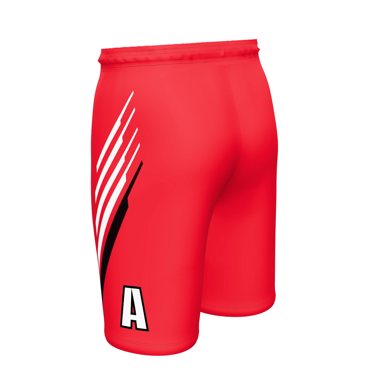 Custom Sublimated Men's Athletic Shorts — 9 inch inseam, supplier view 5