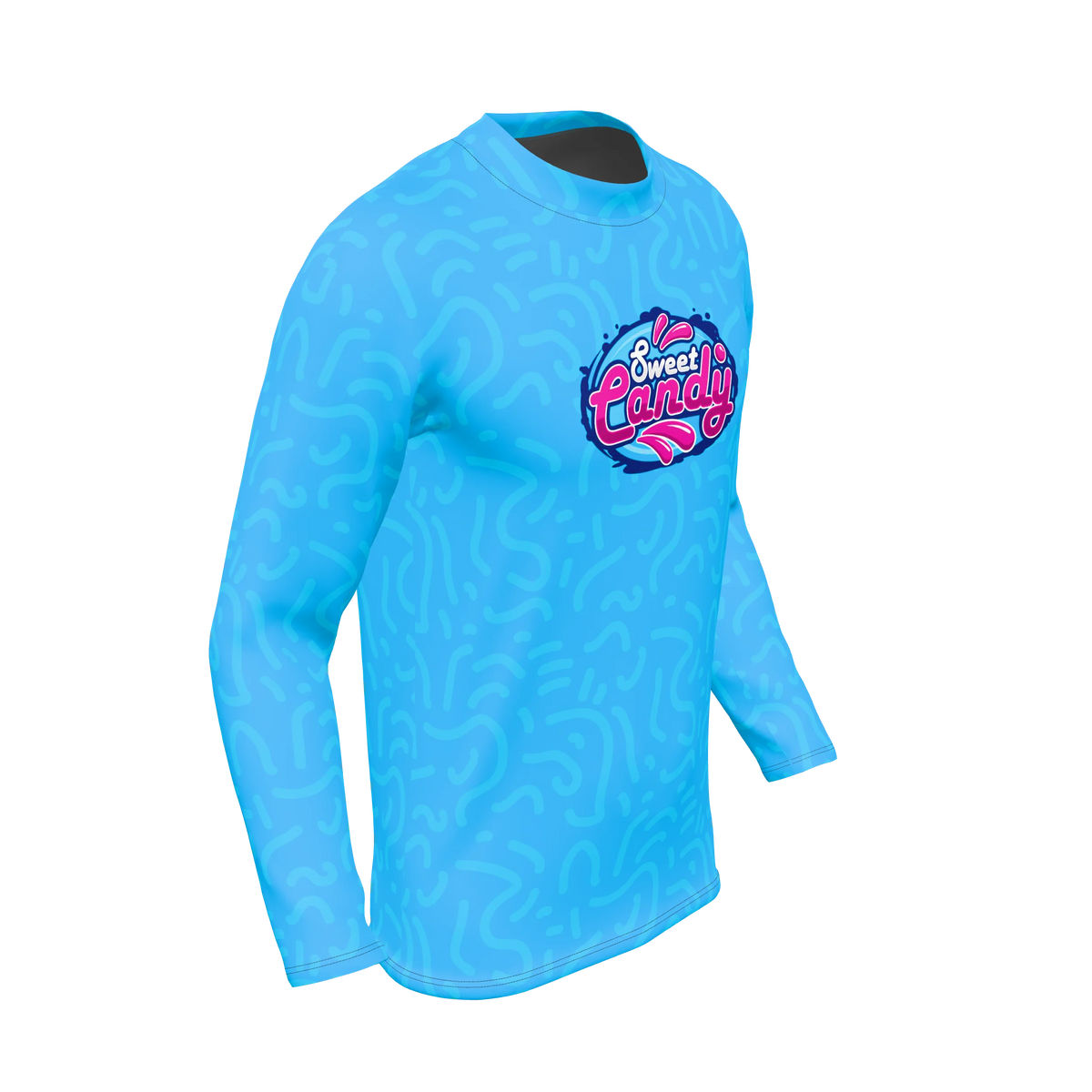 Custom Sublimated Men's Long Sleeve Crew Neck T-Shirt — supplier view 8