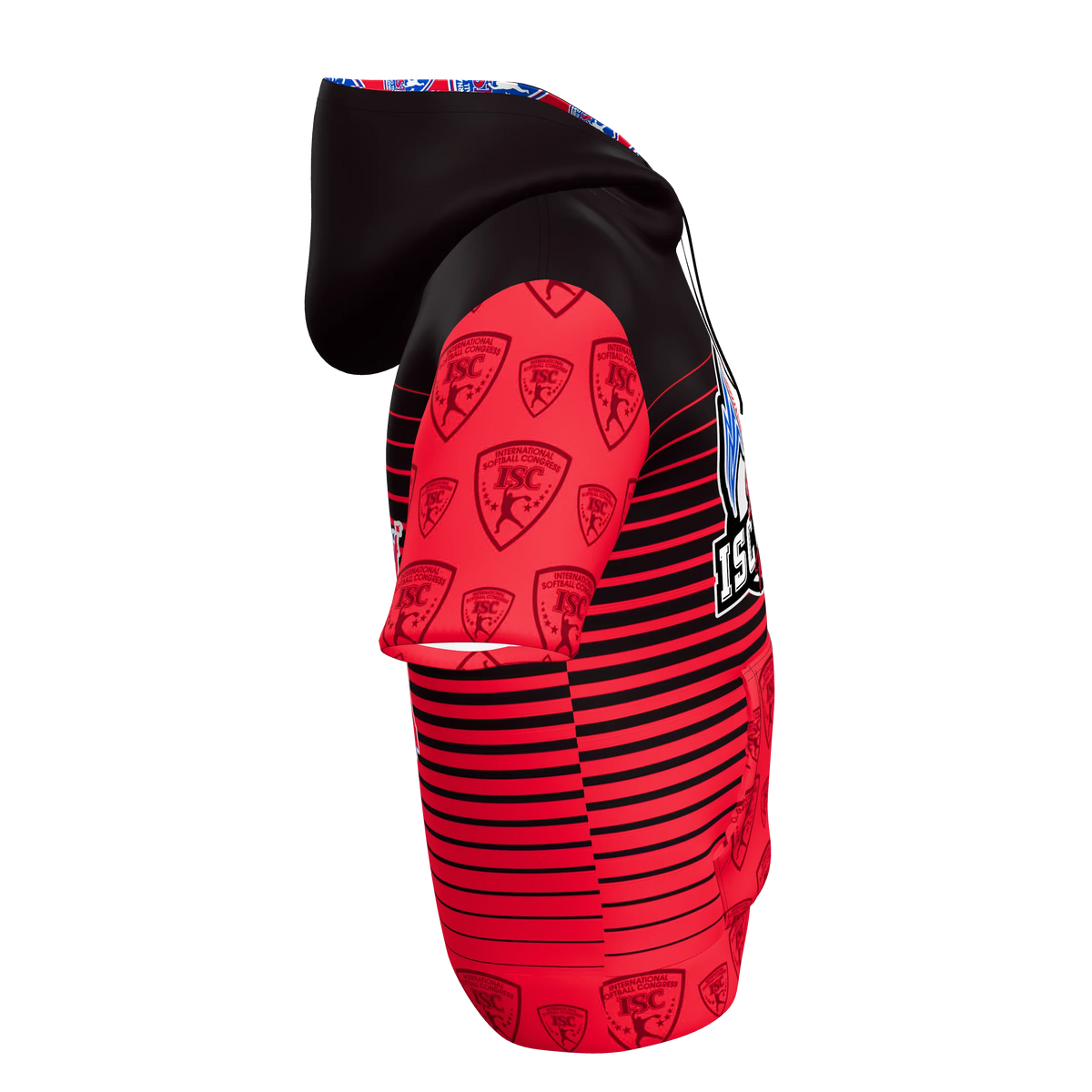Custom Sublimated Men's Short Sleeve Hoodie — alternate view 4