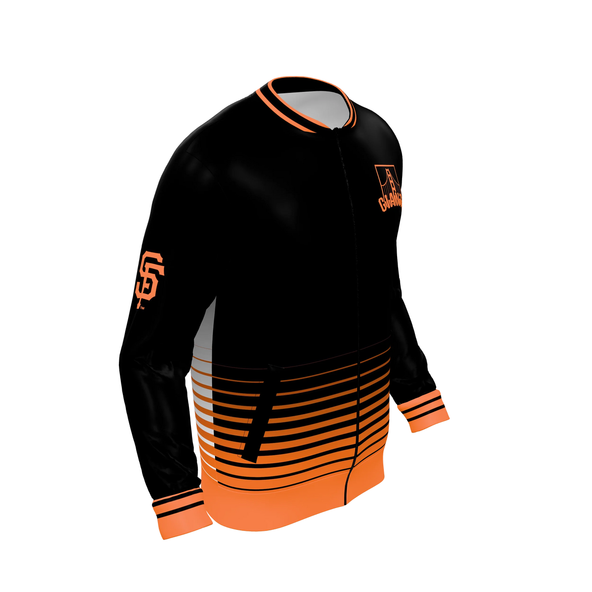 Custom Sublimated Men's Full-Zip Fleece Collar Jacket — supplier view 8