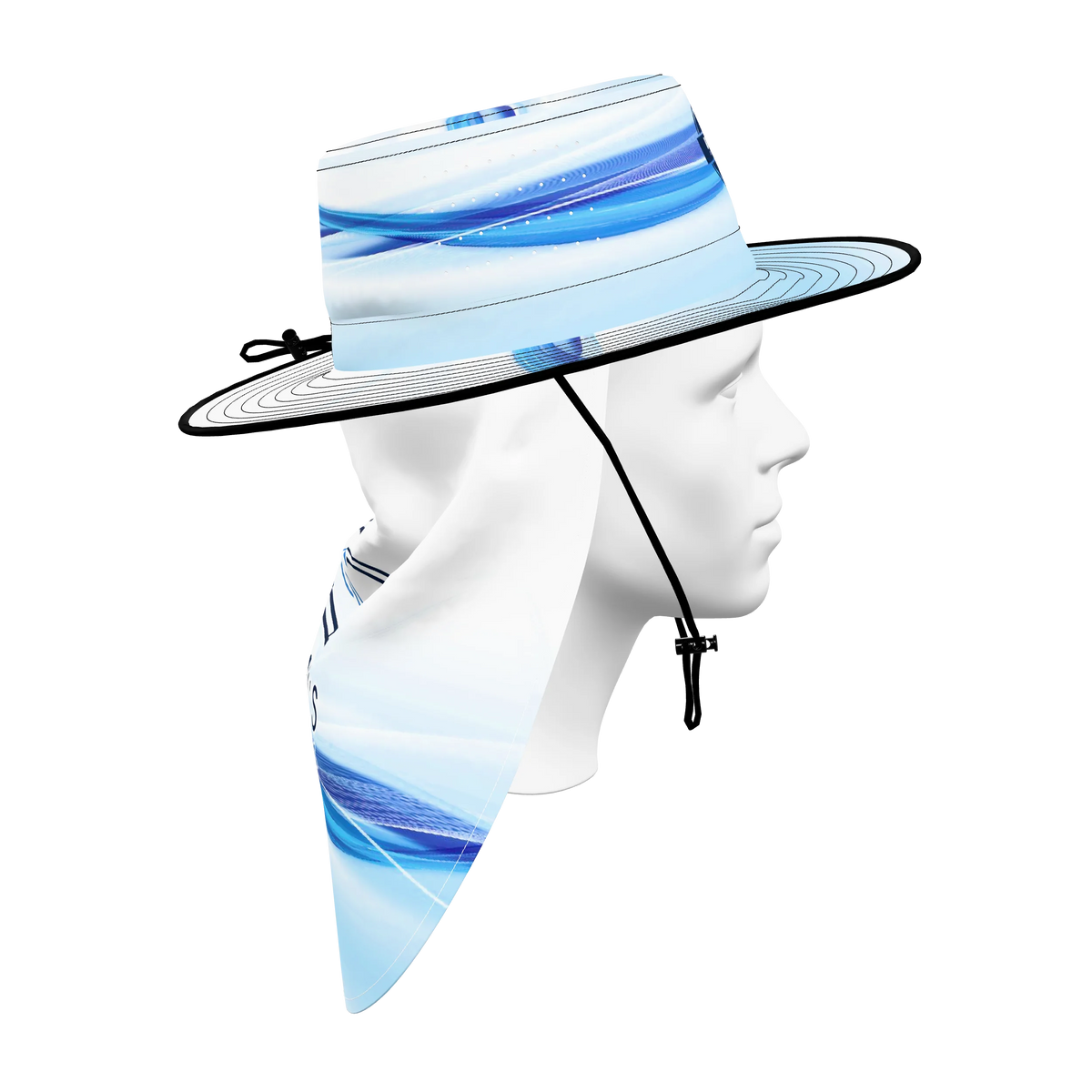 Custom Sublimated Sun Hat with Neck Flap — alternate view 4