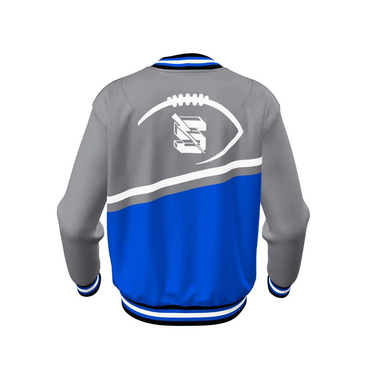 Custom Sublimated Button-Front Bomber Jacket — alternate view 3