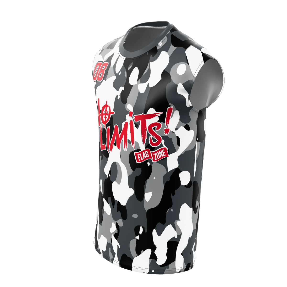 Custom Sublimated Men's Sleeveless Crew Neck Shirt — alternate view 1