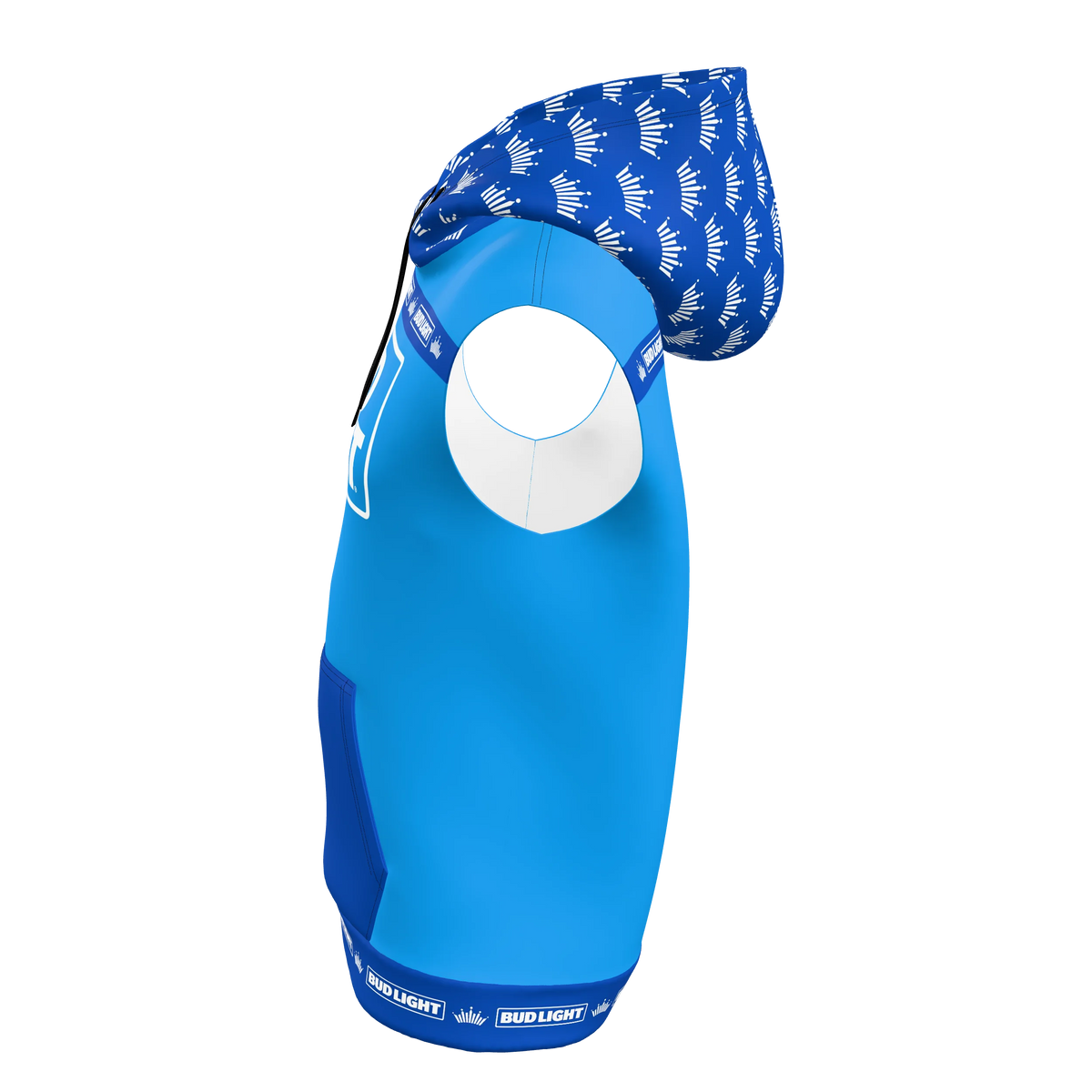 Custom Sublimated Men's Sleeveless Hoodie — alternate view 2