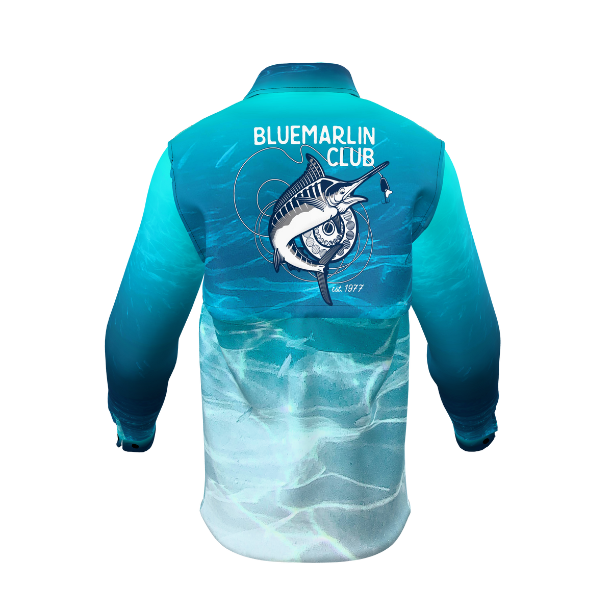 Custom Sublimated Men's Vented Long Sleeve Button-Up Shirt — alternate view 3