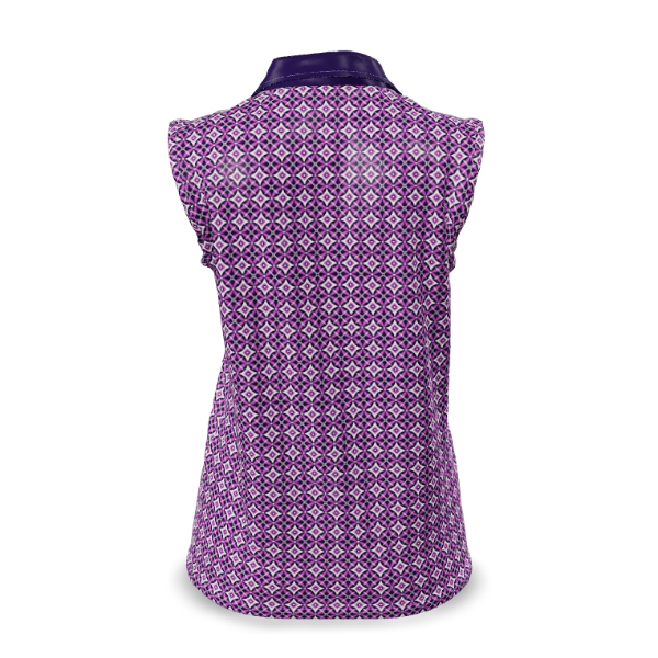 Custom Sublimated Women's Sleeveless Polo — alternate view 3