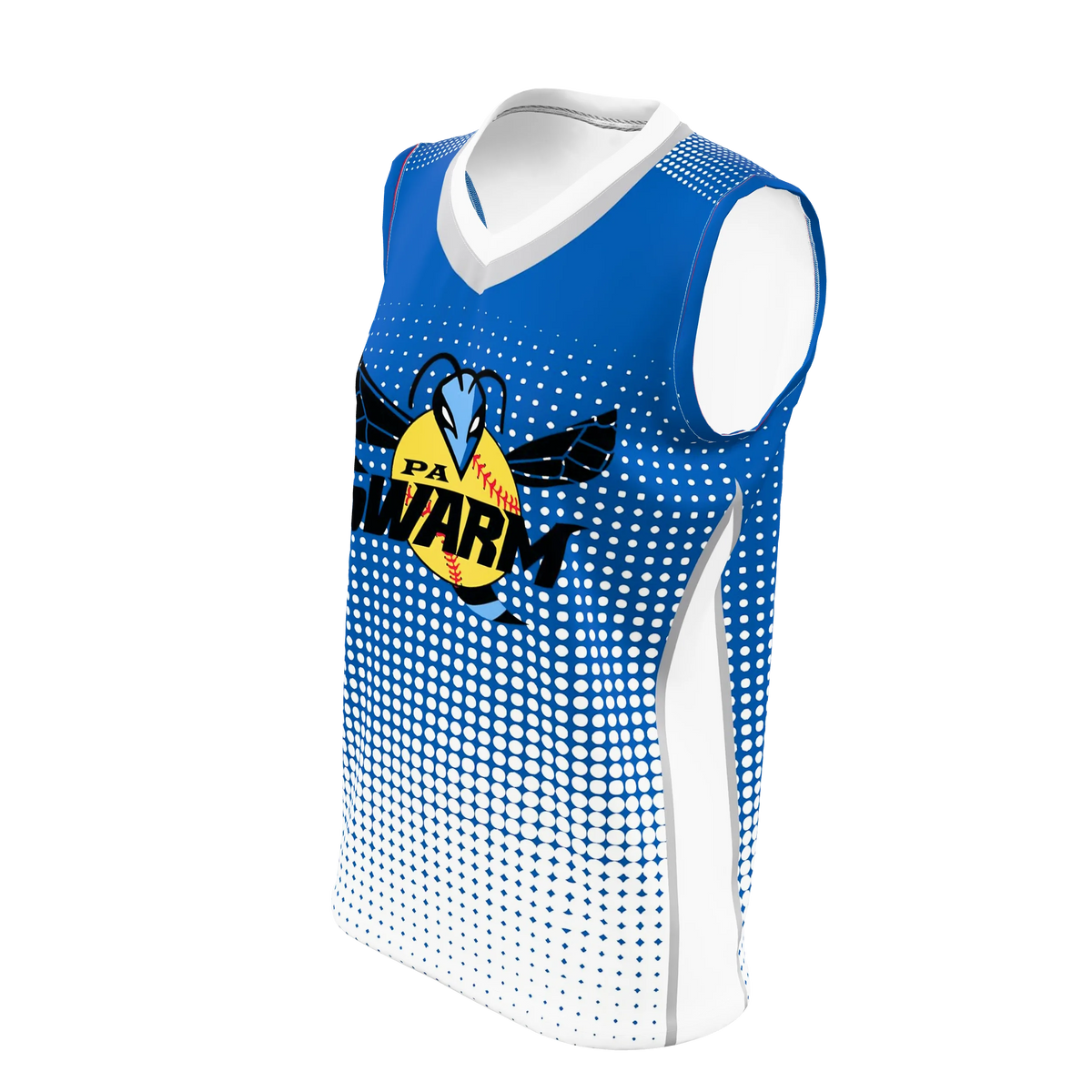 Custom Sublimated Women's Sleeveless V-Neck Shirt — alternate view 1