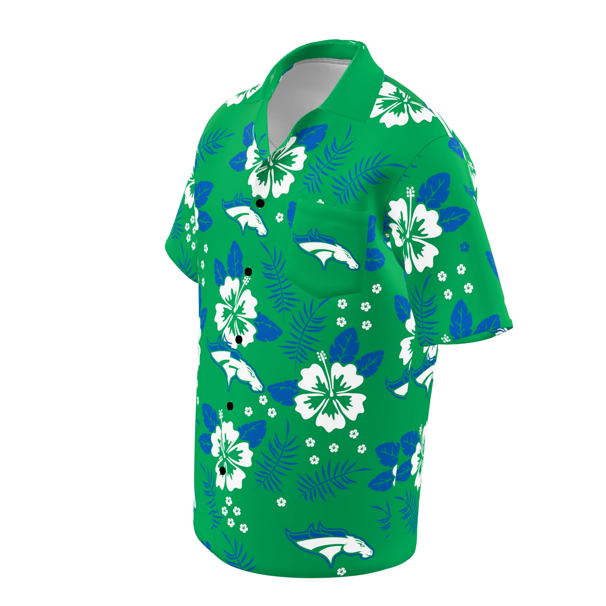 Custom Sublimated Men's Hawaiian Shirt with Pocket — alternate view 1