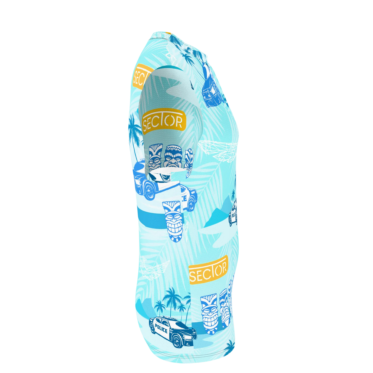 Custom Sublimated Women's Short Sleeve Two-Button Shirt — alternate view 4