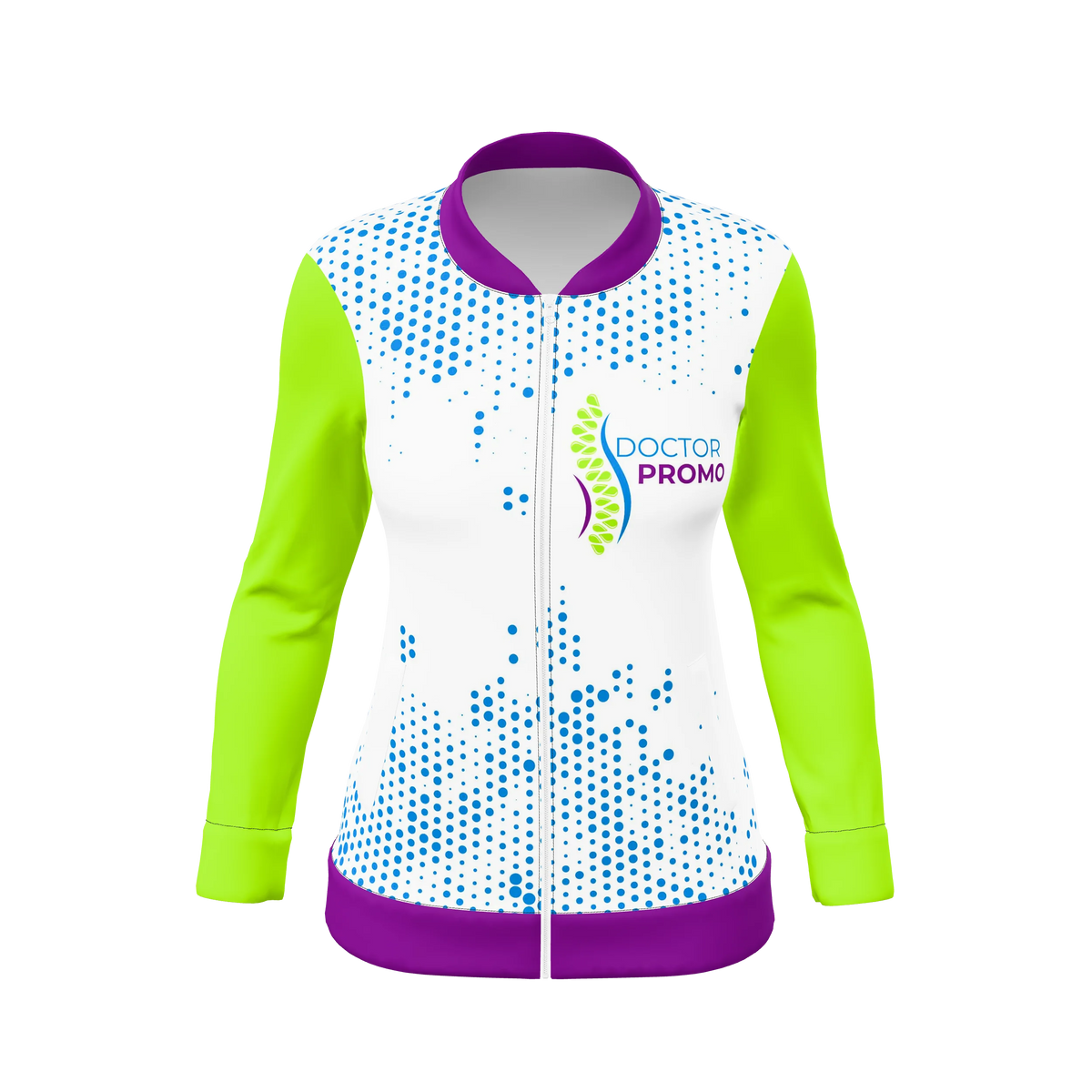 Custom Sublimated Women's Full-Zip Fleece Collar Jacket — supplier view 1