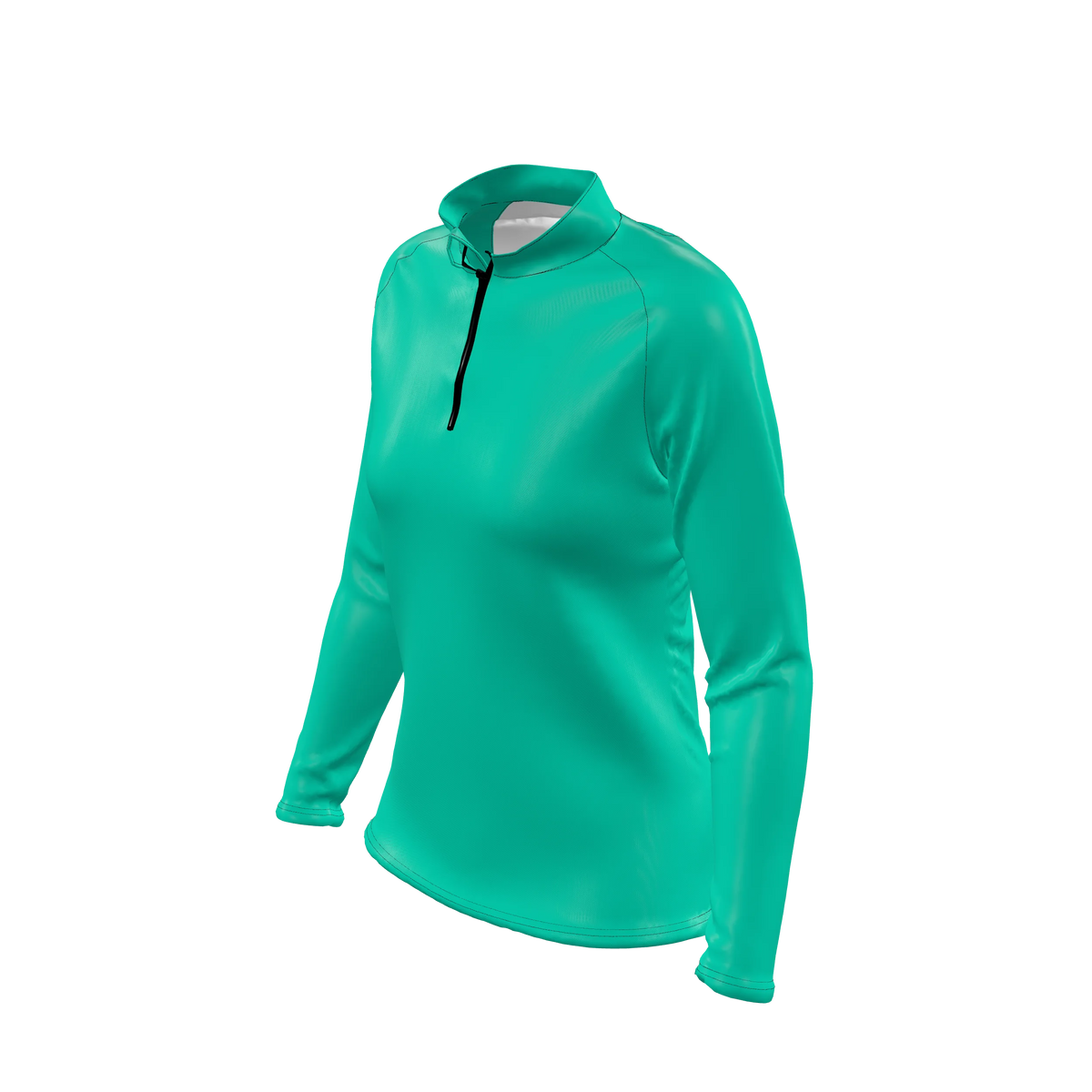 Custom Sublimated Women's Long Sleeve Quarter-Zip — alternate view 1
