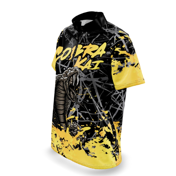Custom Sublimated Women's Short Sleeve Quarter-Zip — alternate view 1