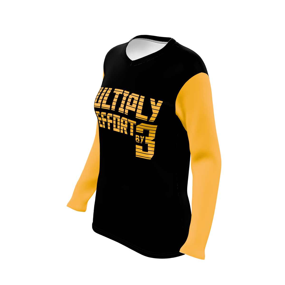 Custom Sublimated Women's Long Sleeve V-Neck T-Shirt — alternate view 1