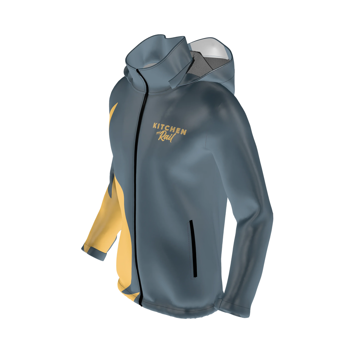 Custom Sublimated Men's Lined Full-Zip Windbreaker — alternate view 1