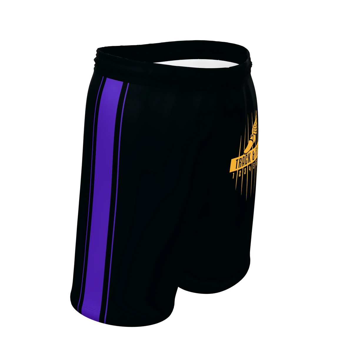 Custom Sublimated Women's Athletic Shorts — 7 inch inseam, supplier view 8