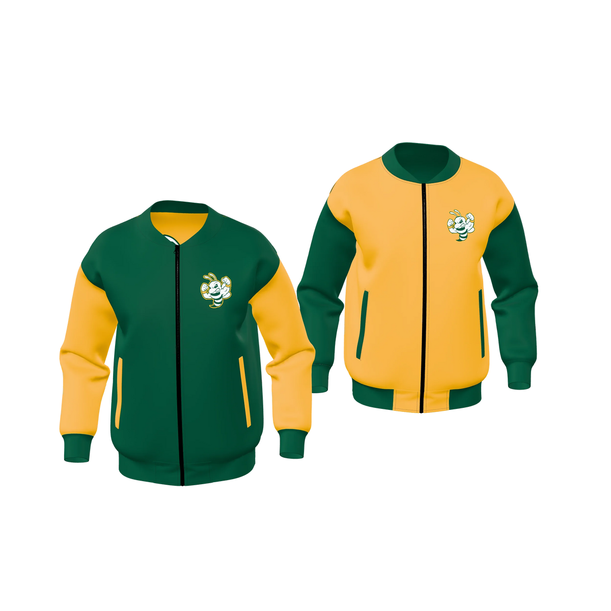 Custom Sublimated Men's Reversible Zip-Front Bomber Jacket