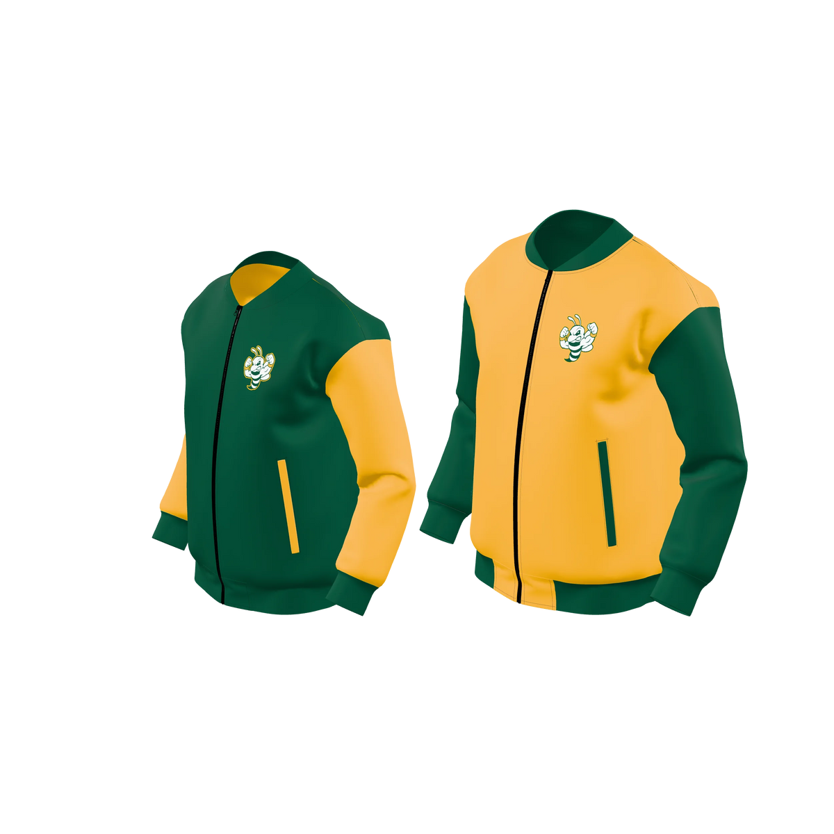 Custom Sublimated Men's Reversible Zip-Front Bomber Jacket — alternate view 1