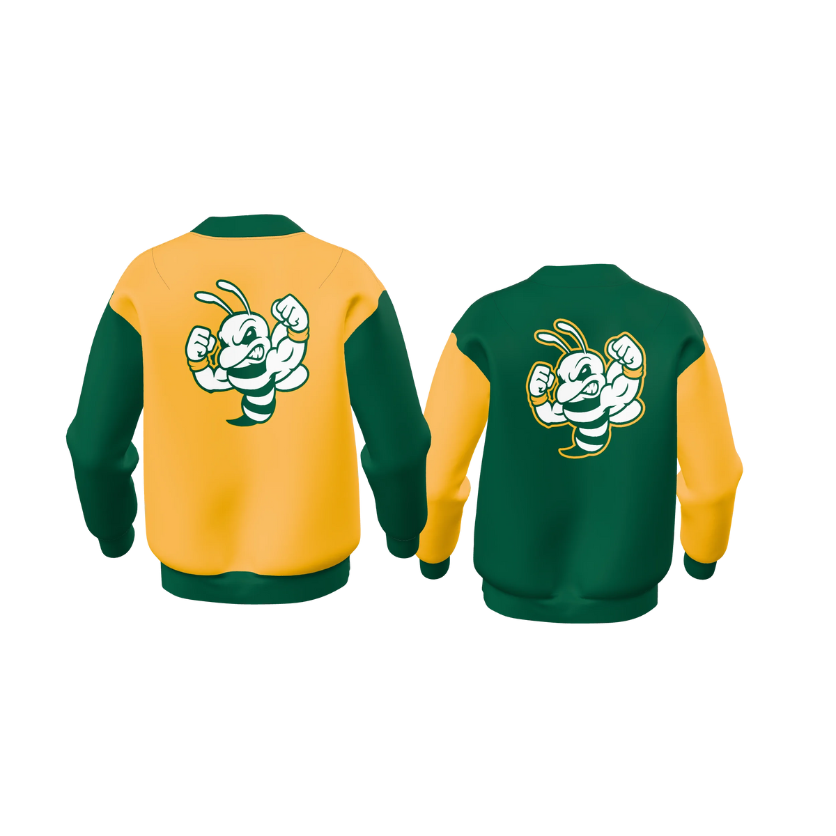 Custom Sublimated Men's Reversible Zip-Front Bomber Jacket — alternate view 3