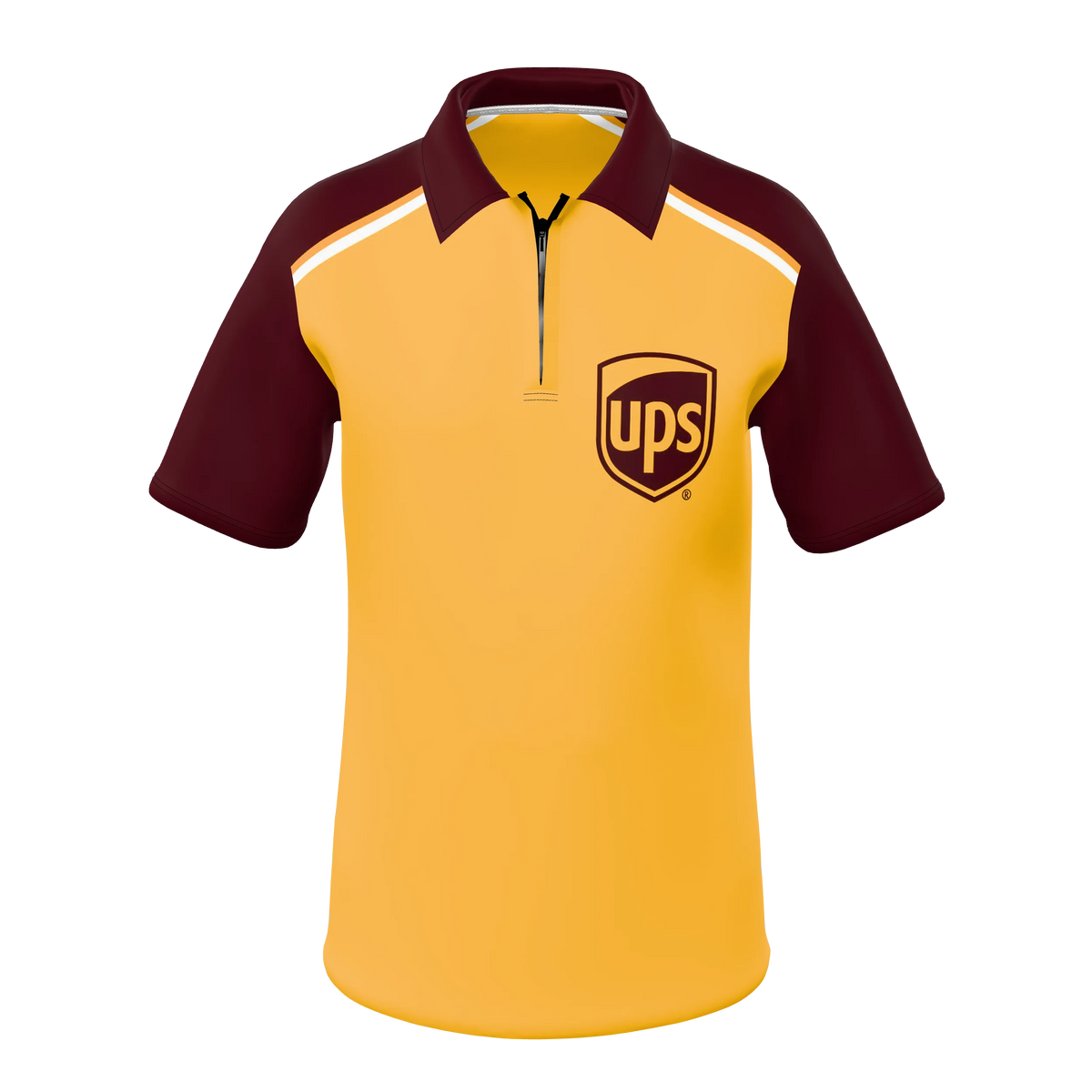Custom Sublimated Men's Short Sleeve Zipper Polo — supplier view 1