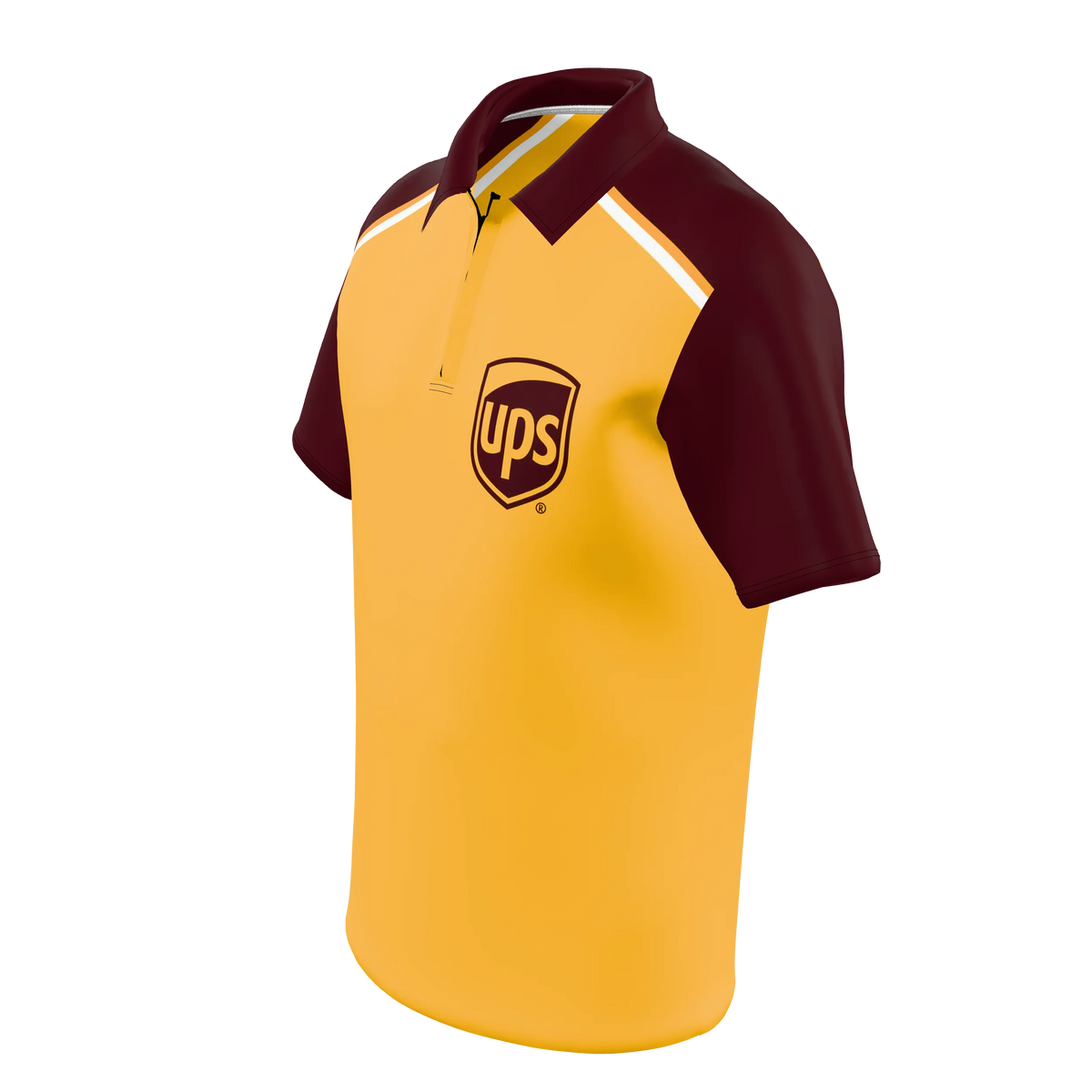 Custom Sublimated Men's Short Sleeve Zipper Polo — alternate view 1