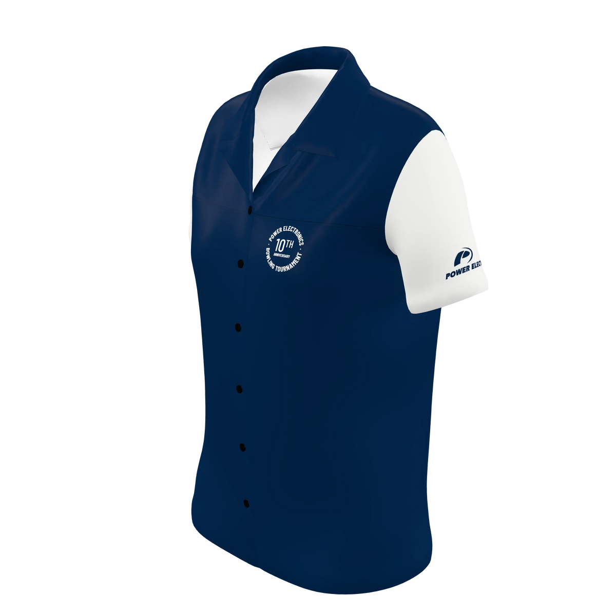Custom Sublimated Women's Short Sleeve Button-Up Shirt — alternate view 1