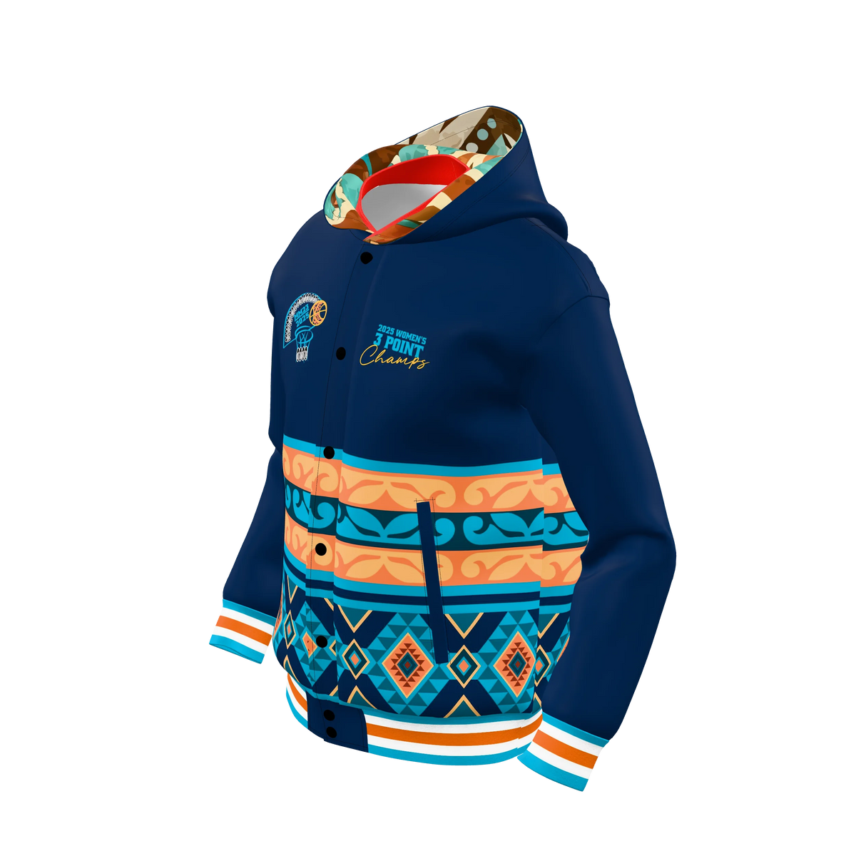 Custom Sublimated Double-Collar Hoodie — alternate view 1