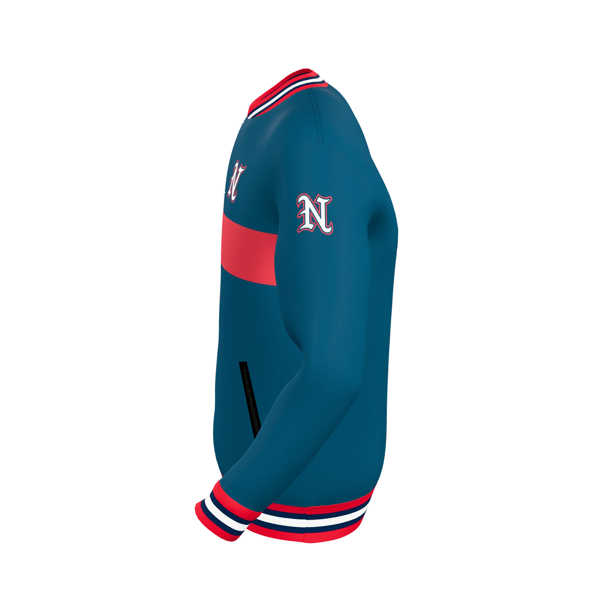 Custom Sublimated Men's Button-Front Fleece Jacket — supplier view 3