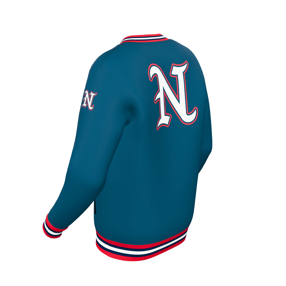 Custom Sublimated Men's Button-Front Fleece Jacket — supplier view 5