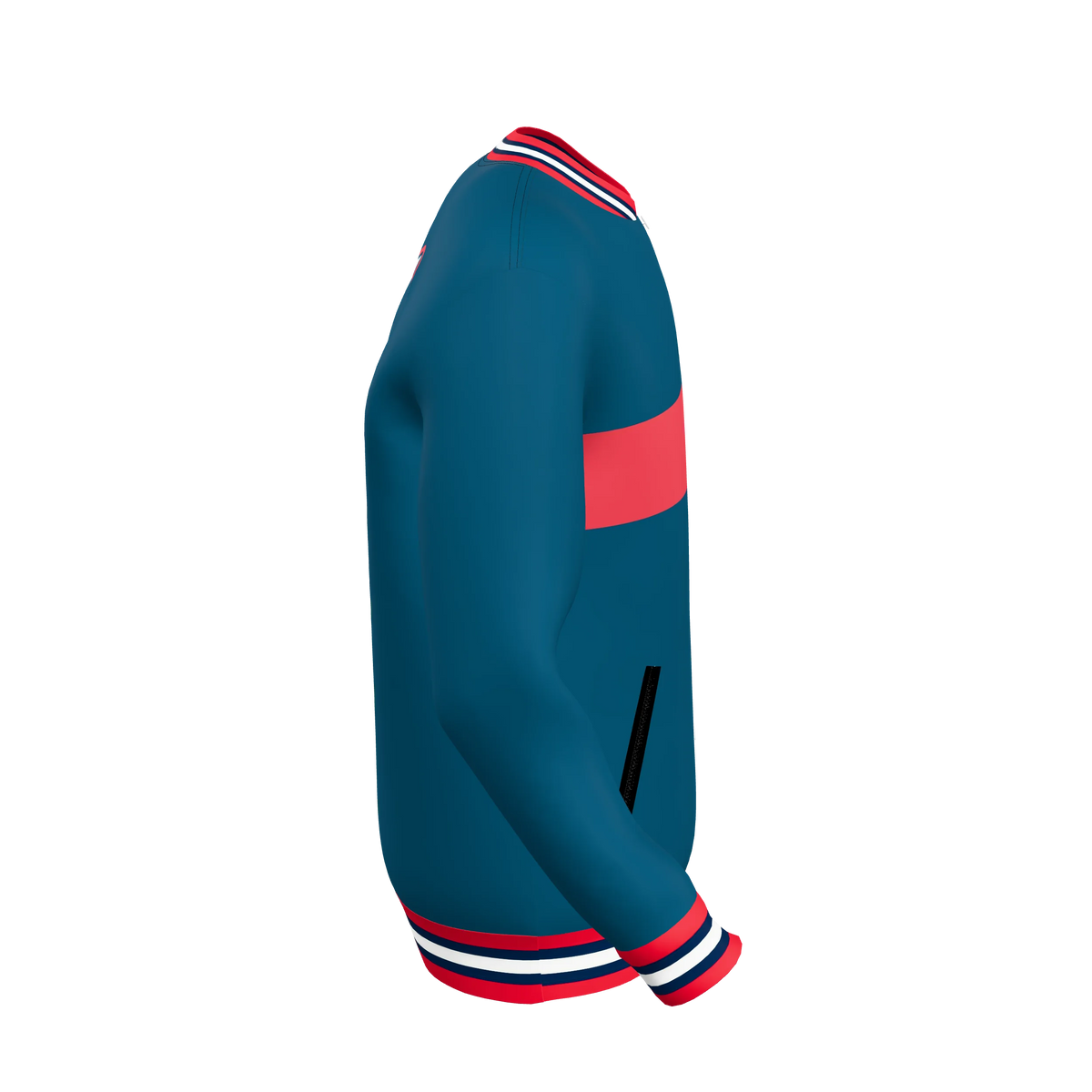 Custom Sublimated Men's Button-Front Fleece Jacket — supplier view 7
