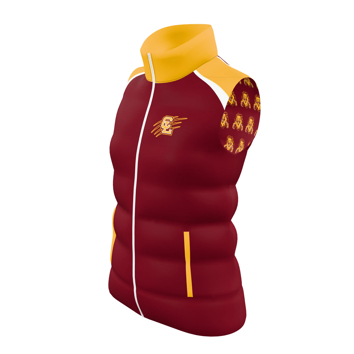 Custom Sublimated Women's Puffer Vest — alternate view 1