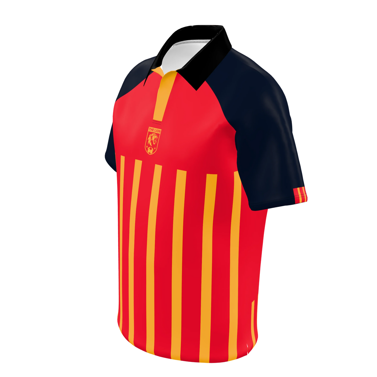 Custom Sublimated Men's No-Button Polo — alternate view 1