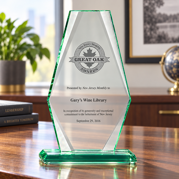 Premium Series Jade Glass Award, 8–9.5 Inches