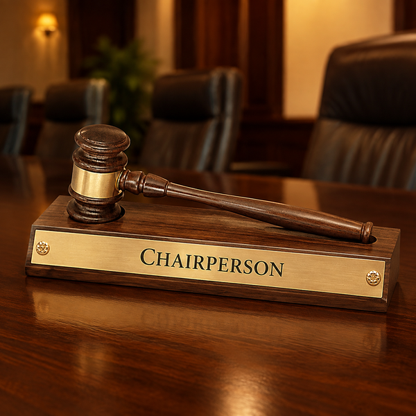 Removable Gavel on an American Walnut Base. - lifestyle