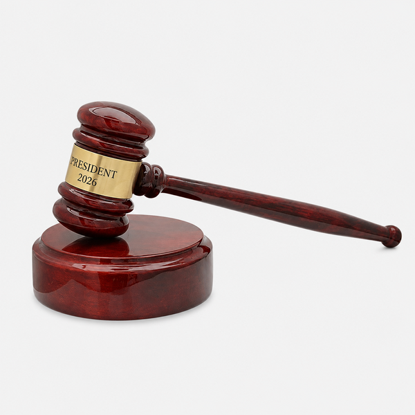 Rosewood Gavel With Sounding Block - catalog