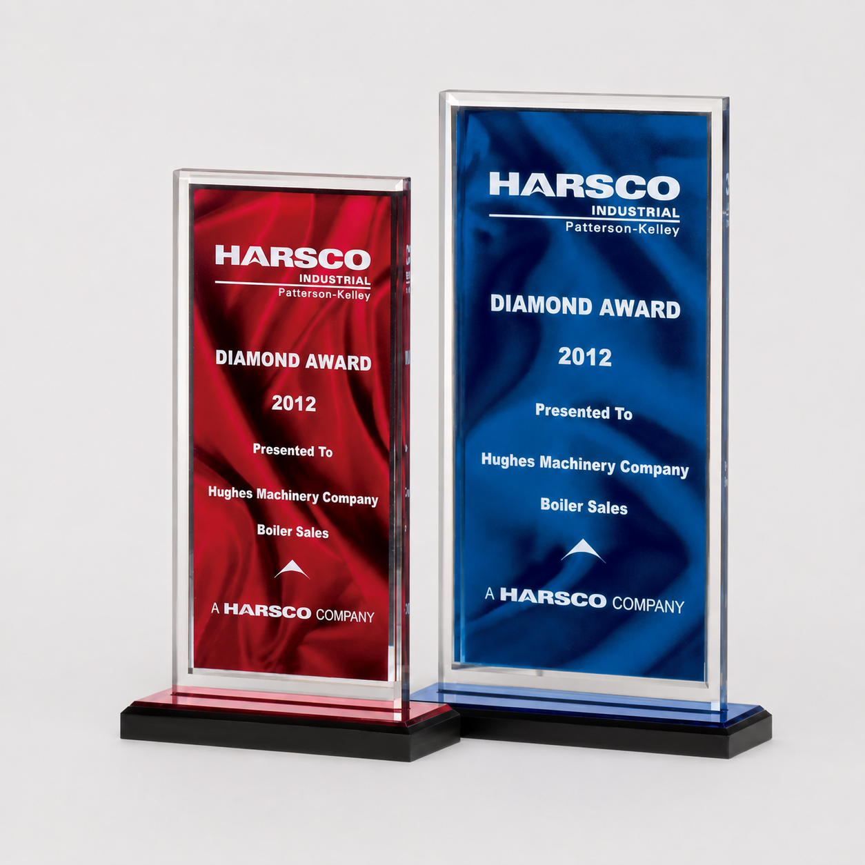 Silver Mirror Border Satin Patterned Acrylic Award