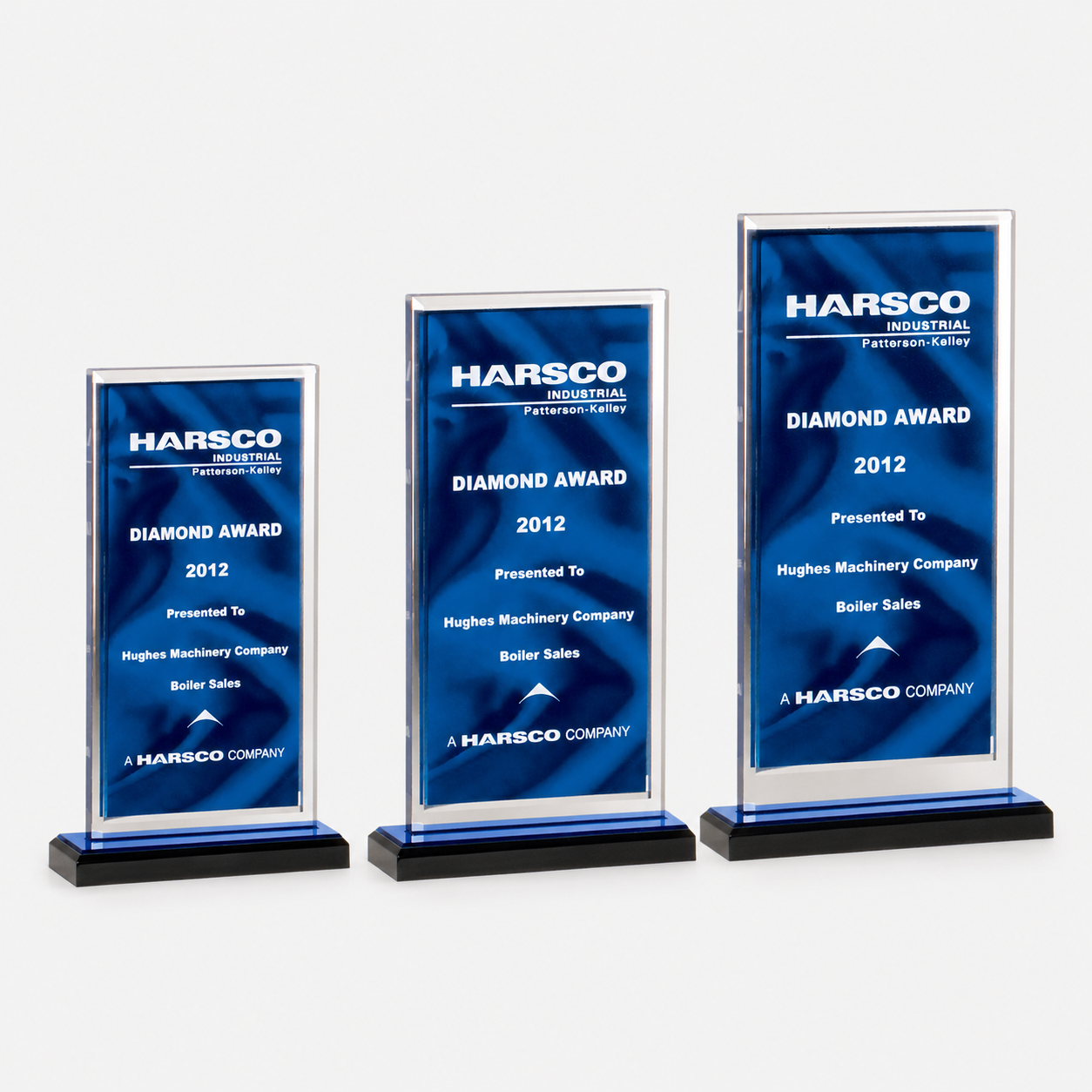 Silver Mirror Border Satin Patterned Acrylic Award