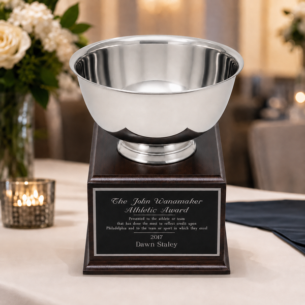 Silver Bowl On Box Base - lifestyle