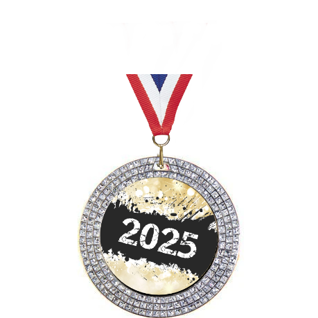 Silver Glitter Medal Series